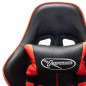 vidaXL Silla de gaming con reposapiés cuero sintético negro y rojo vidaXL Silla de gaming con reposapiés cuero sintético negro y rojo