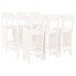 vidaXL Set de mesa y taburetes altos jardín 7 pzas madera pino blanco vidaXL Set de mesa y taburetes altos jardín 7 pzas madera pino blanco