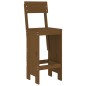 vidaXL Mesa y taburetes altos de jardín 3 pzas madera pino marrón miel vidaXL Mesa y taburetes altos de jardín 3 pzas madera pino marrón miel