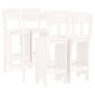 vidaXL Set de mesa y taburetes altos jardín 5 pzas madera pino blanco vidaXL Set de mesa y taburetes altos jardín 5 pzas madera pino blanco