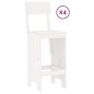 vidaXL Set de mesa y taburetes altos jardín 5 pzas madera pino blanco vidaXL Set de mesa y taburetes altos jardín 5 pzas madera pino blanco
