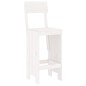 vidaXL Set de mesa y taburetes altos jardín 5 pzas madera pino blanco vidaXL Set de mesa y taburetes altos jardín 5 pzas madera pino blanco