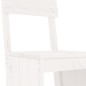vidaXL Set de mesa y taburetes altos jardín 5 pzas madera pino blanco vidaXL Set de mesa y taburetes altos jardín 5 pzas madera pino blanco