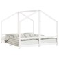 vidaXL Estructura de cama para niños madera pino blanco 2x(90x200) cm vidaXL Estructura de cama para niños madera pino blanco 2x(90x200) cm