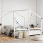 vidaXL Estructura de cama para niños madera pino blanco 2x(90x190) cm vidaXL Estructura de cama para niños madera pino blanco 2x(90x190) cm