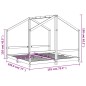 vidaXL Estructura de cama para niños madera pino blanco 2x(90x190) cm vidaXL Estructura de cama para niños madera pino blanco 2x(90x190) cm