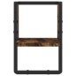 vidaXL Estantes de pared con barra roble ahumado 20x25x30 cm vidaXL Estantes de pared con barra roble ahumado 20x25x30 cm