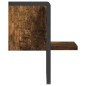 vidaXL Estantes de pared con barra roble ahumado 20x25x30 cm vidaXL Estantes de pared con barra roble ahumado 20x25x30 cm