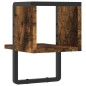 vidaXL Estantes de pared con barra roble ahumado 20x25x30 cm vidaXL Estantes de pared con barra roble ahumado 20x25x30 cm