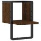 vidaXL Estante de pared con barra marrón roble 20x25x30 cm vidaXL Estante de pared con barra marrón roble 20x25x30 cm