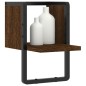 vidaXL Estante de pared con barra marrón roble 20x25x30 cm vidaXL Estante de pared con barra marrón roble 20x25x30 cm
