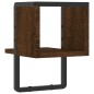 vidaXL Estante de pared con barra marrón roble 20x25x30 cm vidaXL Estante de pared con barra marrón roble 20x25x30 cm