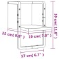 vidaXL Estante de pared con barra marrón roble 20x25x30 cm vidaXL Estante de pared con barra marrón roble 20x25x30 cm
