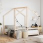 vidaXL Estructura de cama deniños madera maciza de pino 2x(70x140) cm vidaXL Estructura de cama deniños madera maciza de pino 2x(70x140) cm