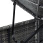 vidaXL Tumbona con cojín de ratán sintético gris vidaXL Tumbona con cojín de ratán sintético gris