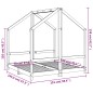 vidaXL Estructura de cama deniños madera maciza de pino 2x(70x140) cm vidaXL Estructura de cama deniños madera maciza de pino 2x(70x140) cm
