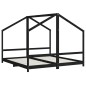 vidaXL Estructura de cama de niños madera de pino negro 2x(90x190) cm vidaXL Estructura de cama de niños madera de pino negro 2x(90x190) cm