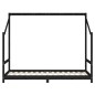 vidaXL Estructura de cama de niños madera de pino negro 2x(90x190) cm vidaXL Estructura de cama de niños madera de pino negro 2x(90x190) cm