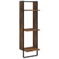 vidaXL Estantería de pared 3 niveles madera roble ahumado 30x25x100 cm vidaXL Estantería de pared 3 niveles madera roble ahumado 30x25x100 cm