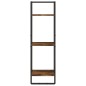 vidaXL Estantería de pared 3 niveles madera roble ahumado 30x25x100 cm vidaXL Estantería de pared 3 niveles madera roble ahumado 30x25x100 cm