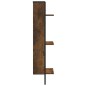 vidaXL Estantería de pared 3 niveles madera roble ahumado 30x25x100 cm vidaXL Estantería de pared 3 niveles madera roble ahumado 30x25x100 cm