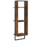 vidaXL Estantería de pared 3 niveles madera roble ahumado 30x25x100 cm vidaXL Estantería de pared 3 niveles madera roble ahumado 30x25x100 cm