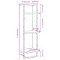 vidaXL Estantería de pared 3 niveles madera roble ahumado 30x25x100 cm vidaXL Estantería de pared 3 niveles madera roble ahumado 30x25x100 cm
