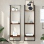 vidaXL Estantería de pared 3 niveles madera marrón roble 30x25x100 cm vidaXL Estantería de pared 3 niveles madera marrón roble 30x25x100 cm