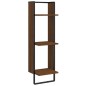 vidaXL Estantería de pared 3 niveles madera marrón roble 30x25x100 cm vidaXL Estantería de pared 3 niveles madera marrón roble 30x25x100 cm