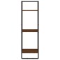 vidaXL Estantería de pared 3 niveles madera marrón roble 30x25x100 cm vidaXL Estantería de pared 3 niveles madera marrón roble 30x25x100 cm