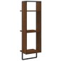 vidaXL Estantería de pared 3 niveles madera marrón roble 30x25x100 cm vidaXL Estantería de pared 3 niveles madera marrón roble 30x25x100 cm