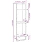 vidaXL Estantería de pared 3 niveles madera marrón roble 30x25x100 cm vidaXL Estantería de pared 3 niveles madera marrón roble 30x25x100 cm