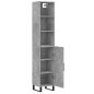 vidaXL Aparador de madera contrachapada gris hormigón 34,5x34x180 cm vidaXL Aparador de madera contrachapada gris hormigón 34,5x34x180 cm