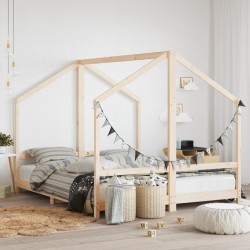 vidaXL Estructura de cama infantil madera maciza de pino 2x(80x200) cm