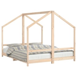 vidaXL Estructura de cama infantil madera maciza de pino 2x(80x200) cm