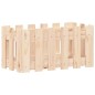 vidaXL Jardinera con diseño de valla madera maciza de pino 60x30x30 cm