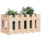 vidaXL Jardinera con diseño de valla madera maciza de pino 60x30x30 cm