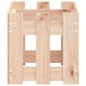 vidaXL Jardinera con diseño de valla madera maciza de pino 60x30x30 cm