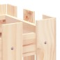 vidaXL Jardinera con diseño de valla madera maciza de pino 60x30x30 cm