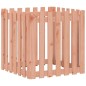 vidaXL Jardinera con diseño de valla madera maciza Douglas 70x70x70 cm
