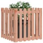 vidaXL Jardinera con diseño de valla madera maciza Douglas 70x70x70 cm