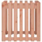 vidaXL Jardinera con diseño de valla madera maciza Douglas 70x70x70 cm