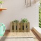 vidaXL Jardinera diseño de valla madera de pino impregnada 60x30x30 cm