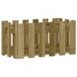vidaXL Jardinera diseño de valla madera de pino impregnada 60x30x30 cm