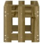 vidaXL Jardinera diseño de valla madera de pino impregnada 60x30x30 cm
