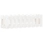 vidaXL Arriate elevado jardín con valla madera pino blanco 100x30x30cm vidaXL Arriate elevado jardín con valla madera pino blanco 100x30x30cm
