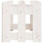 vidaXL Arriate elevado jardín con valla madera pino blanco 100x30x30cm vidaXL Arriate elevado jardín con valla madera pino blanco 100x30x30cm