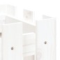 vidaXL Arriate elevado jardín con valla madera pino blanco 100x30x30cm vidaXL Arriate elevado jardín con valla madera pino blanco 100x30x30cm