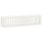 vidaXL Arriate elevado jardín con valla madera pino blanco 200x50x50cm vidaXL Arriate elevado jardín con valla madera pino blanco 200x50x50cm