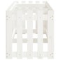 vidaXL Arriate elevado jardín con valla madera pino blanco 200x50x50cm vidaXL Arriate elevado jardín con valla madera pino blanco 200x50x50cm